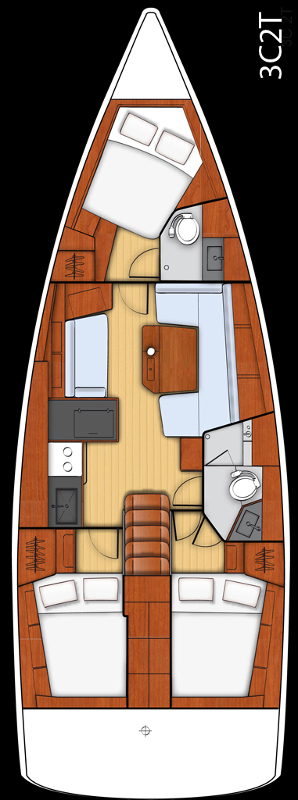 Bareboat Rental Sailboat Bénéteau with a boat licence