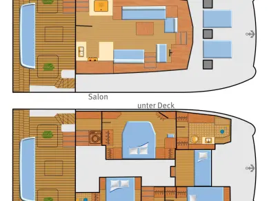 Bareboat Rental Motorboat Fountaine Pajot with a boat licence
