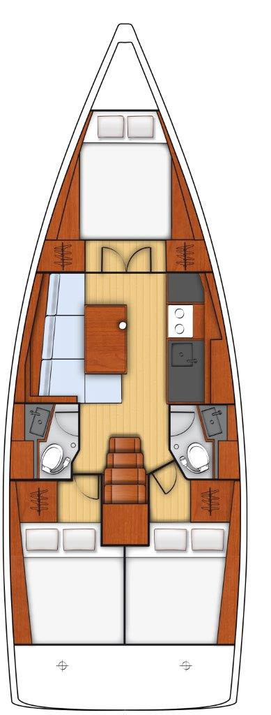 Bareboat Rental Sailboat Bénéteau with a boat licence
