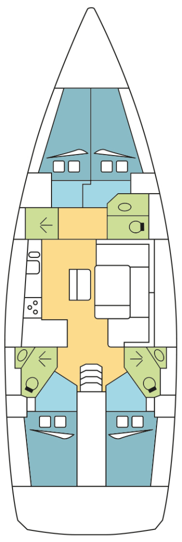 Bavaria Cruiser 46 charter bareboat or captained in  Zaton