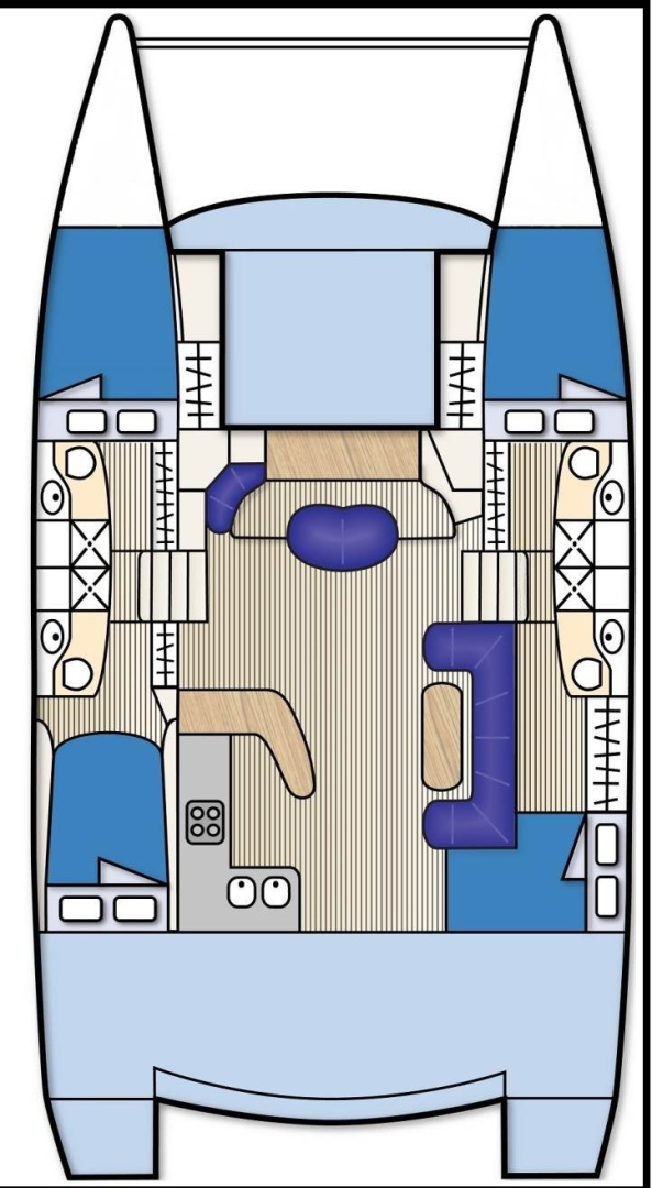 Bareboat Rental Motorboat Fountaine Pajot with a boat licence