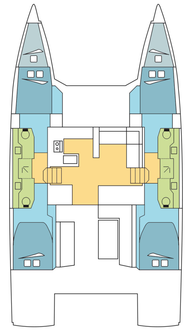 Bavaria Nautitech 47 Power - 4 + 2 cab. charter bareboat or captained in  Seget Donji