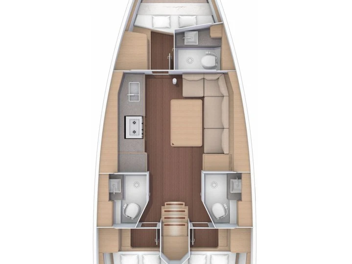 Bareboat Rental Sailboat Dufour with a boat licence