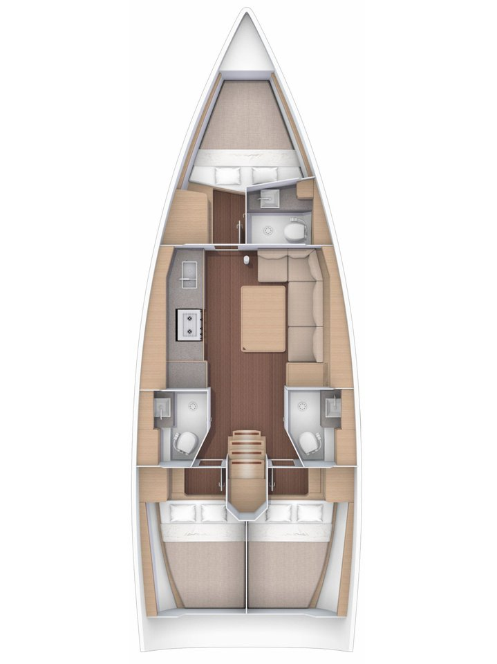 Bareboat Rental Sailboat Dufour with a boat licence