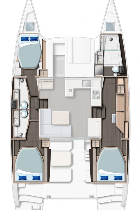 Bareboat Rental Catamaran Leopard Catamarans / Robertson & Caine with a boat licence