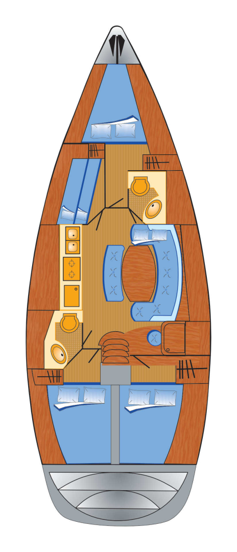 Bareboat Rental Sailboat Bénéteau with a boat licence