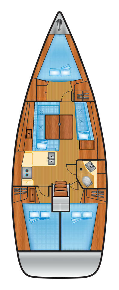 Bareboat Rental Sailboat Bénéteau with a boat licence