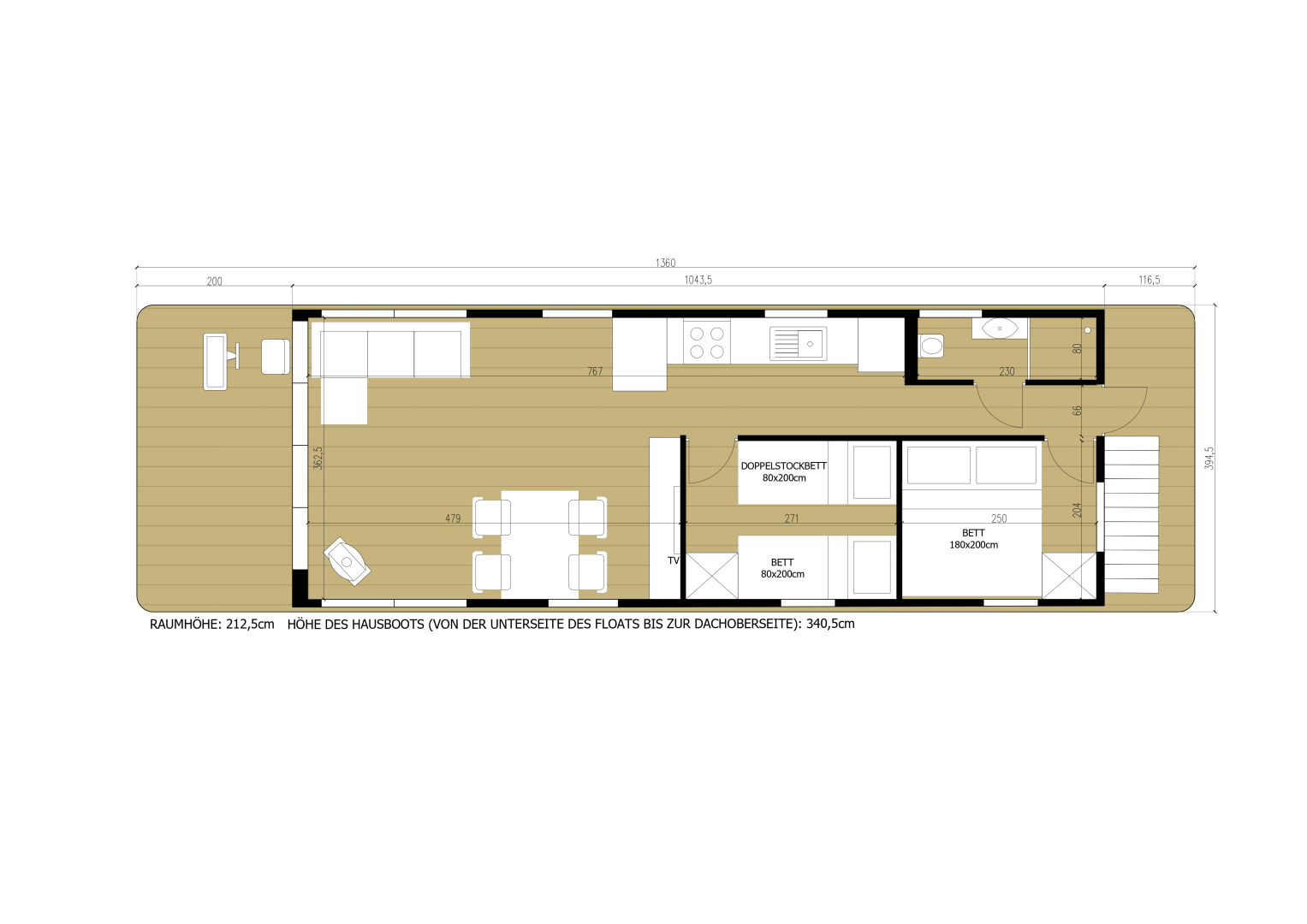 Houseboat rental with or without captain WOMA Fürstenberg/Havel
