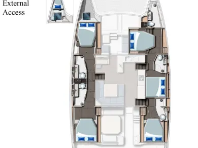 Catamaran rental in Furnari - Leopard Catamarans / Robertson & Caine Leopard 50 - 5 + 1 cab
