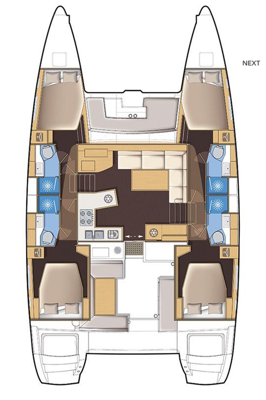Bareboat Rental Catamaran Lagoon with a boat licence