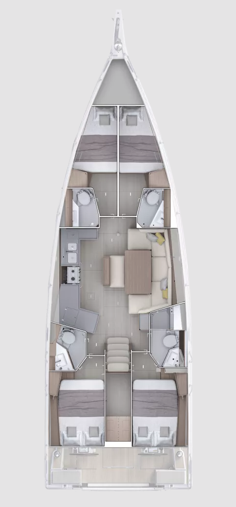 Bénéteau Oceanis 47 - 4 cab. charter bareboat or captained in  Tropea