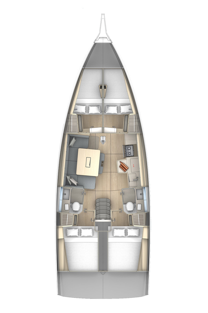 Bareboat Rental Sailboat Dufour with a boat licence