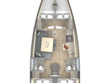 Bareboat Rental Sailboat Dufour with a boat licence