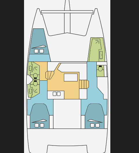 Bareboat Rental Catamaran Fountaine Pajot with a boat licence