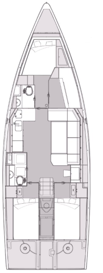 Sailboat rental in Kaštela - Elan Impression 45