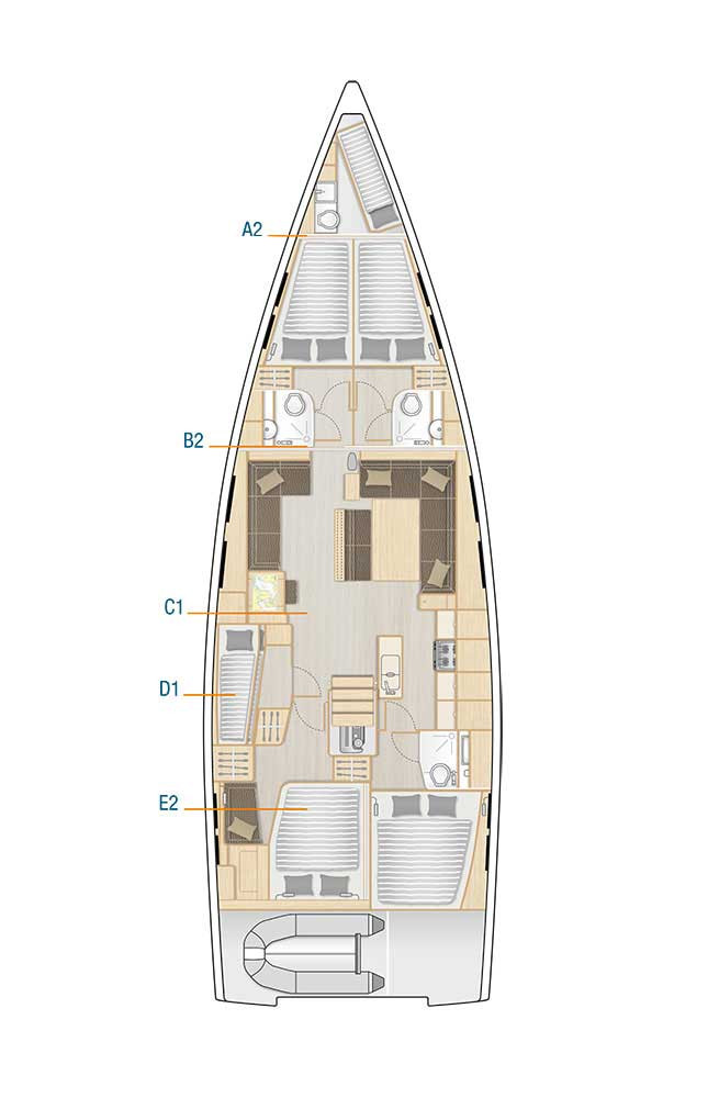 Rent a Hanse Hanse 548 Seget Donji