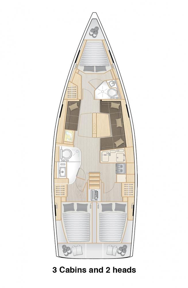 Sailboat rental with or without captain Hanse Lávrio