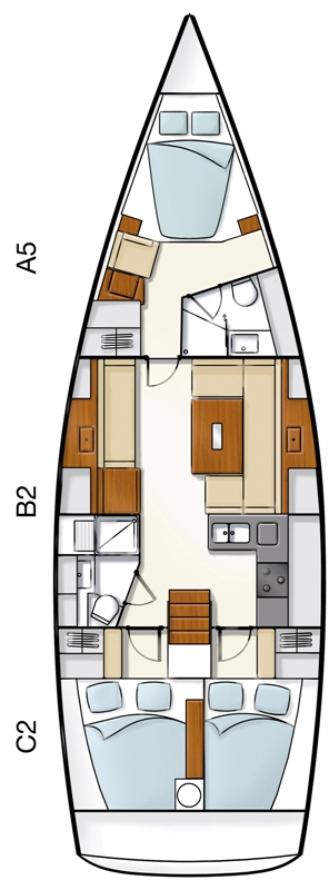 Bareboat Rental Sailboat Hanse with a boat licence