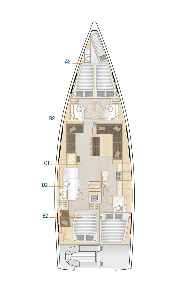 Bareboat Rental Sailboat Hanse with a boat licence