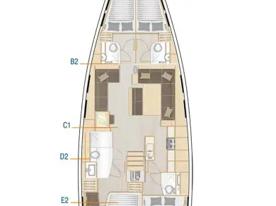 Bareboat Rental Sailboat Hanse with a boat licence