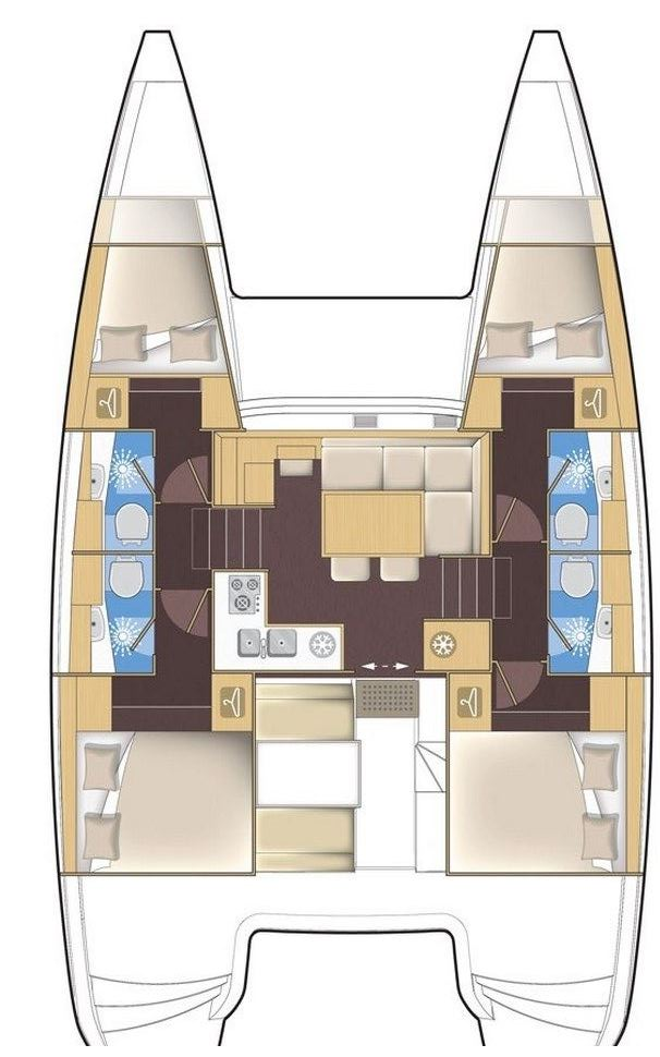 Catamaran rental with or without captain Lagoon Kos