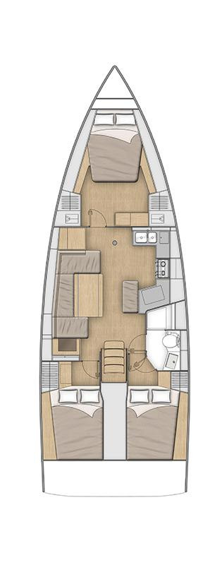 Bareboat Rental Sailboat Bénéteau with a boat licence