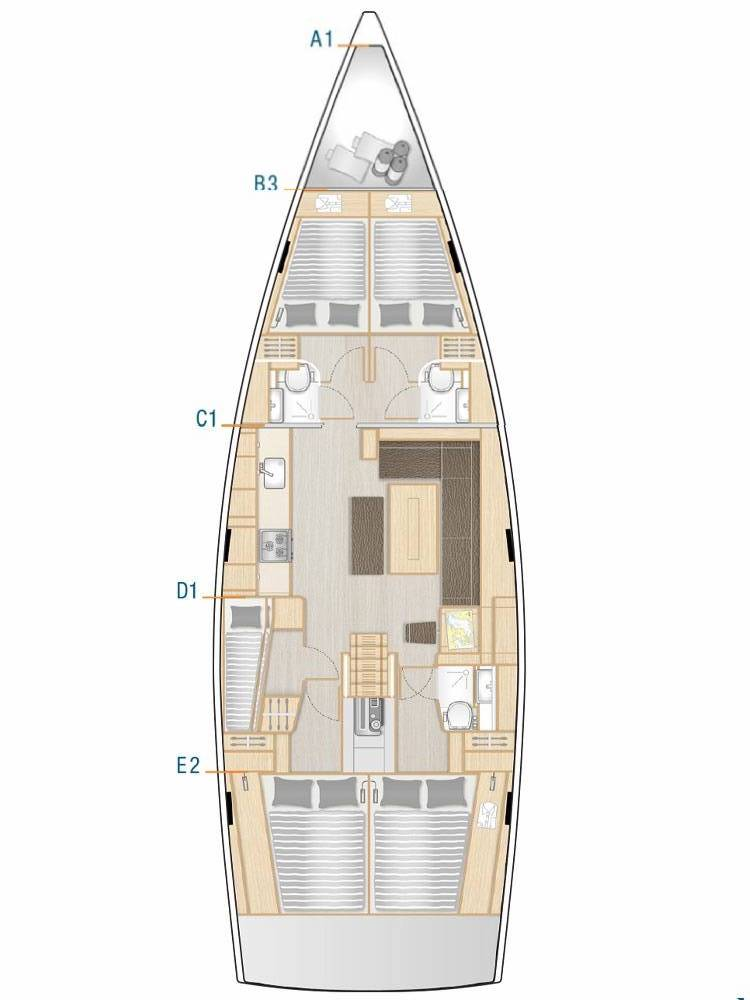 Sailboat rental with or without captain Hanse Seget Donji