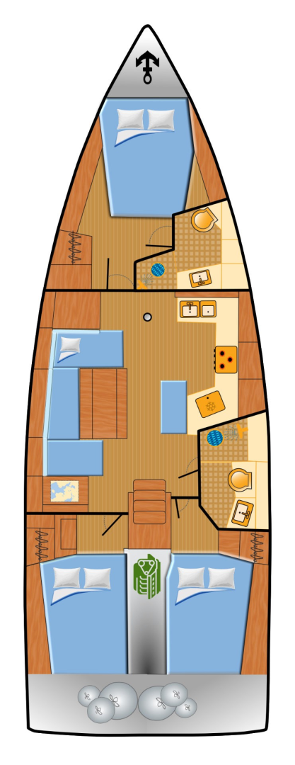 Sailboat rental in Rogoznica - Bénéteau Oceanis 40.1
