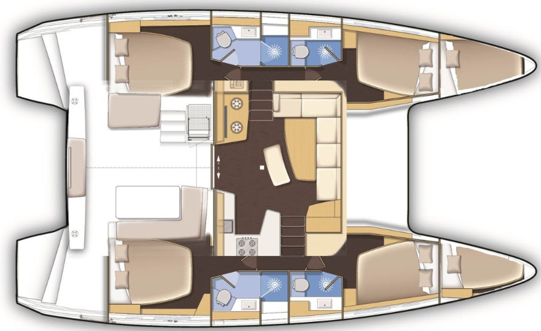 Bareboat Rental Catamaran Lagoon with a boat licence