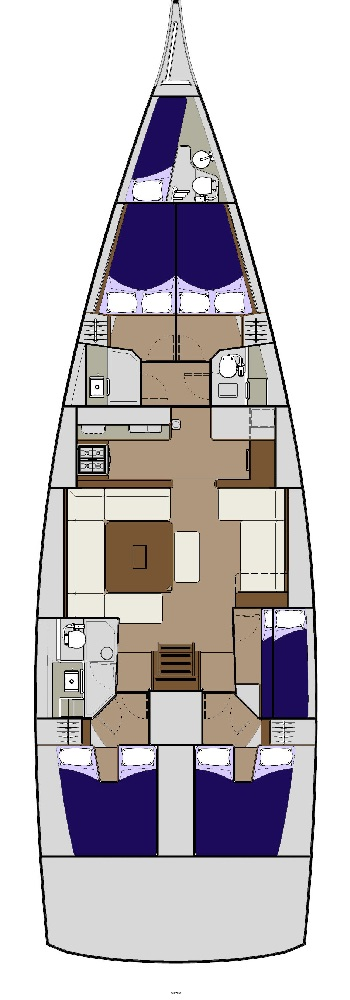Bareboat Rental Sailboat Dufour with a boat licence