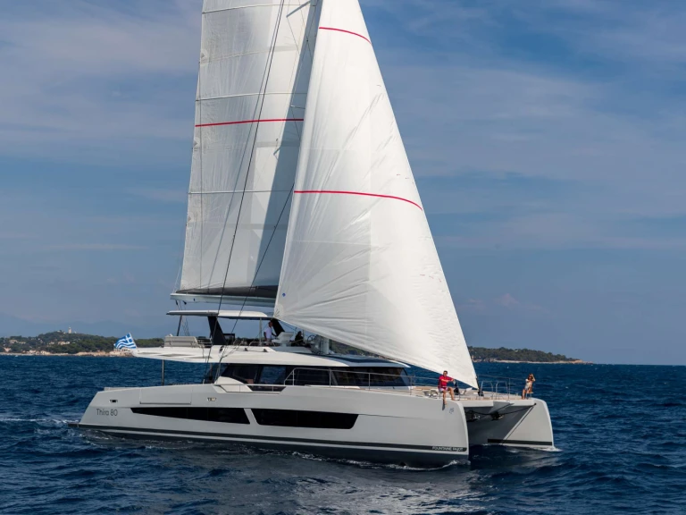 Bareboat Rental Luxury Yacht Fountaine Pajot with a boat licence