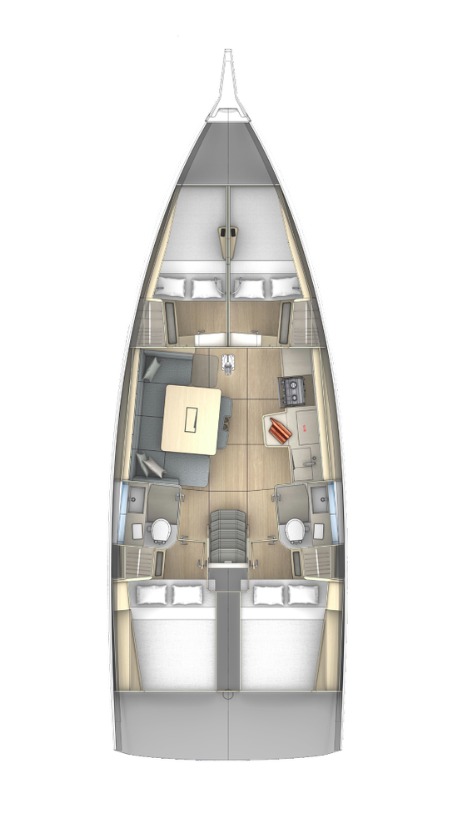 Bareboat Rental Sailboat Dufour with a boat licence