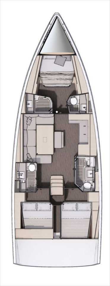 Bareboat Rental Sailboat Dufour with a boat licence