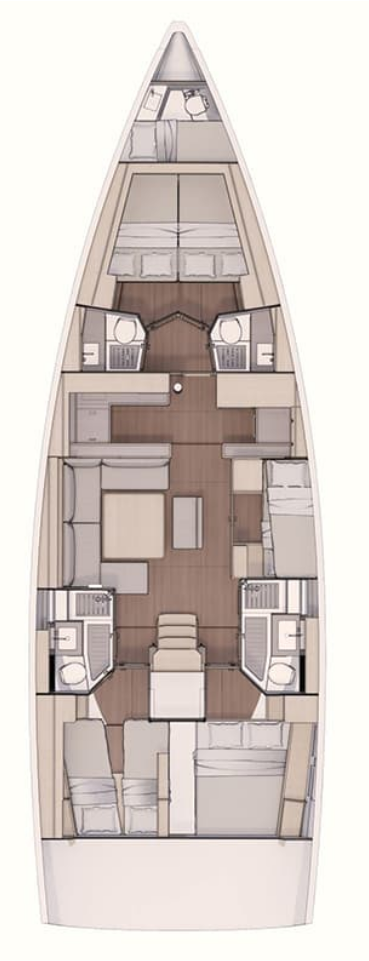 Sailboat rental in Biograd na Moru - Dufour Dufour 530