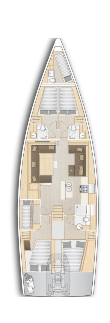Bareboat Rental Sailboat Hanse with a boat licence