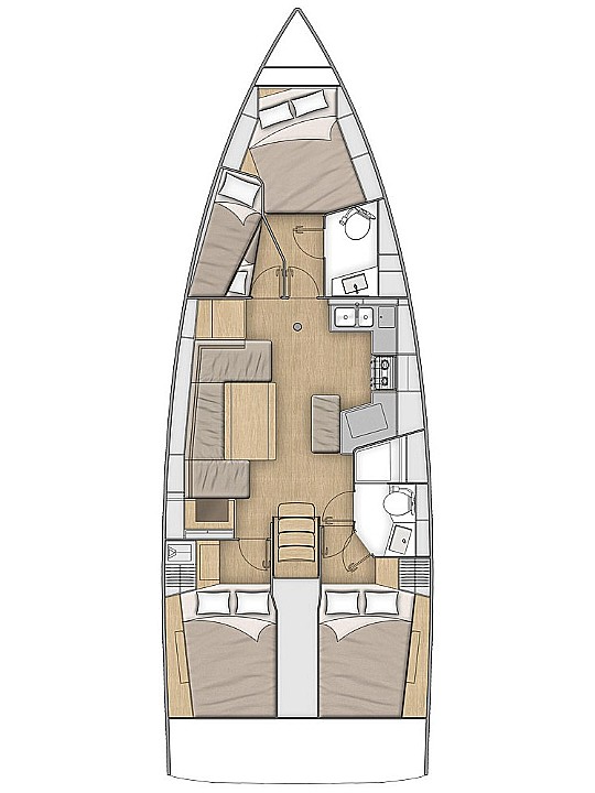 Bareboat Rental Sailboat Bénéteau with a boat licence