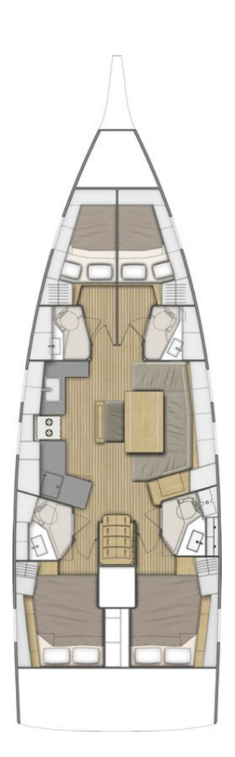 Bareboat Rental Sailboat Bénéteau with a boat licence