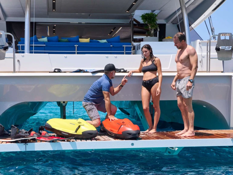 Bareboat Rental Luxury Yacht Fountaine Pajot with a boat licence