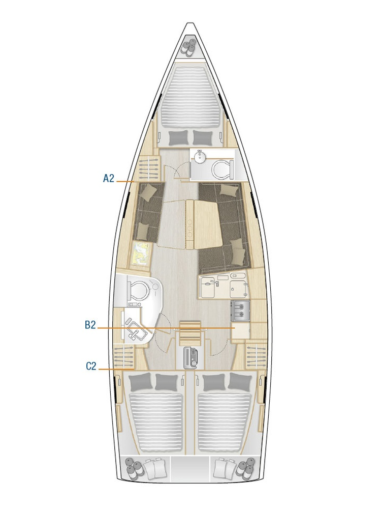 Bareboat Rental Sailboat Hanse with a boat licence