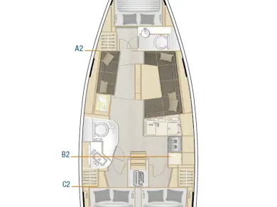 Bareboat Rental Sailboat Hanse with a boat licence