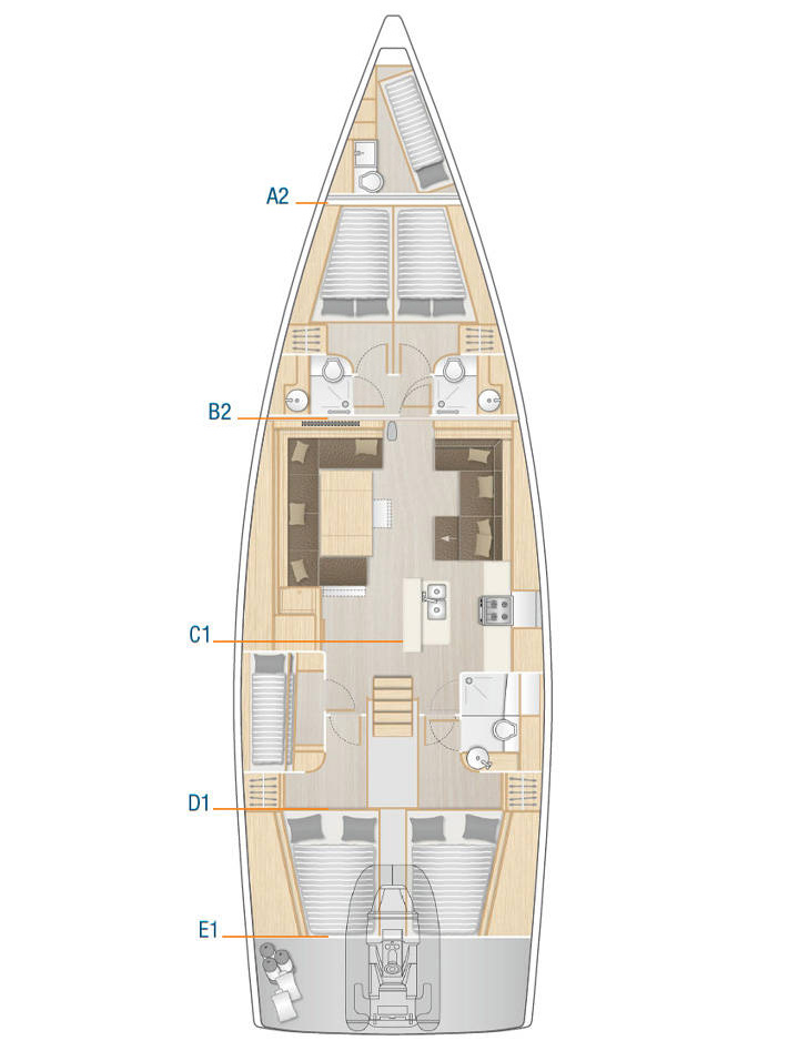 Sailboat rental in Seget Donji - Hanse Hanse 588