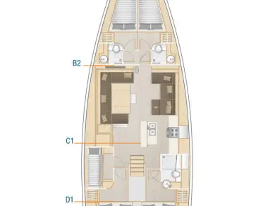 Sailboat rental in Seget Donji - Hanse Hanse 588