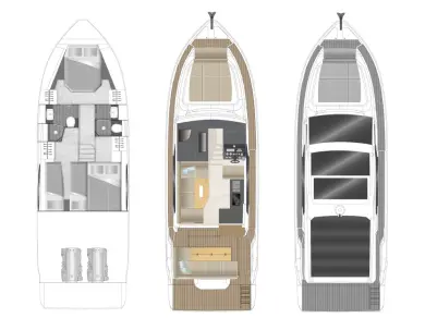 Bareboat Rental Luxury Yacht Sealine with a boat licence