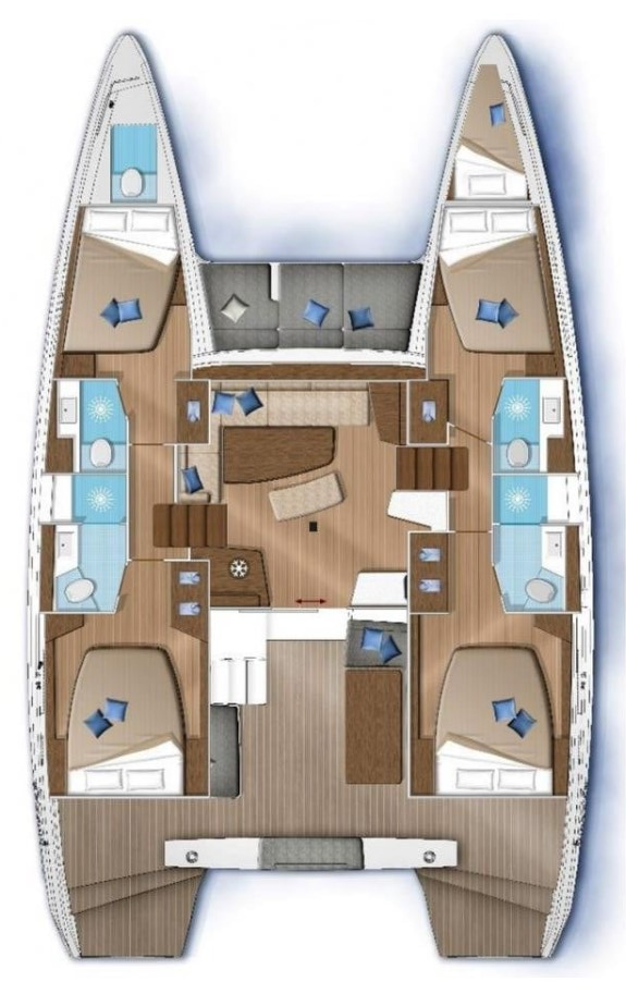 Catamaran rental in Lefkáda - Lagoon Lagoon 42