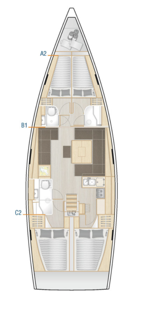 Bareboat Rental Sailboat Hanse with a boat licence