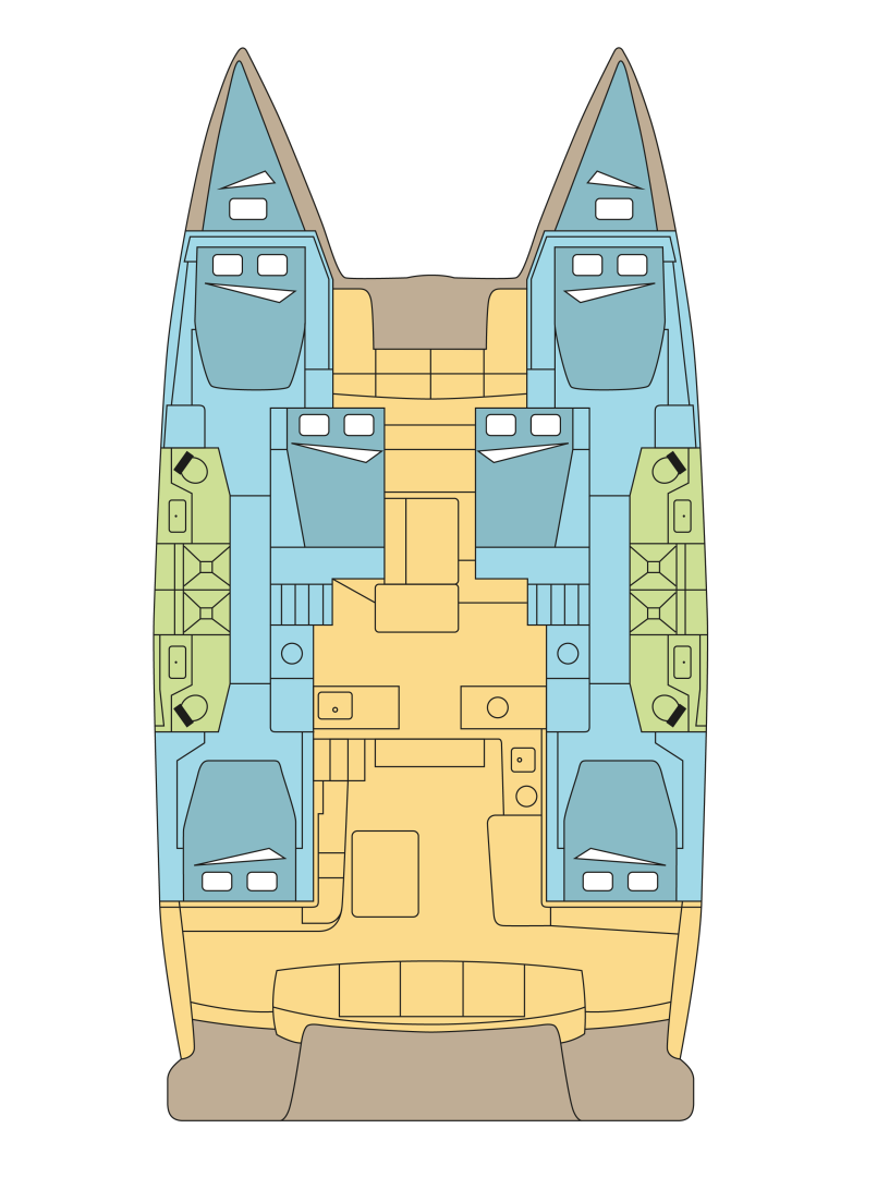 Catamaran rental in La Paz - Lagoon Lagoon 51