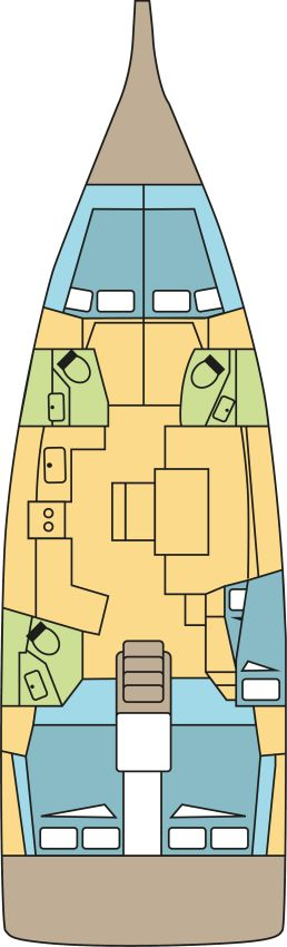 Bareboat Rental Sailboat Bénéteau with a boat licence