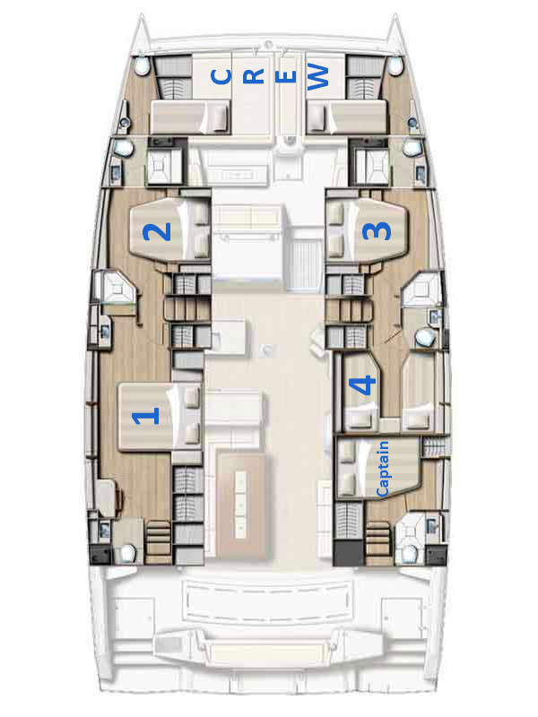 Catamaran rental in Capo d'Orlando - Bali Bali 5.4