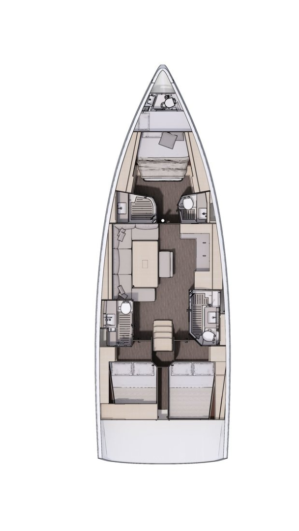 Bareboat Rental Sailboat Dufour with a boat licence