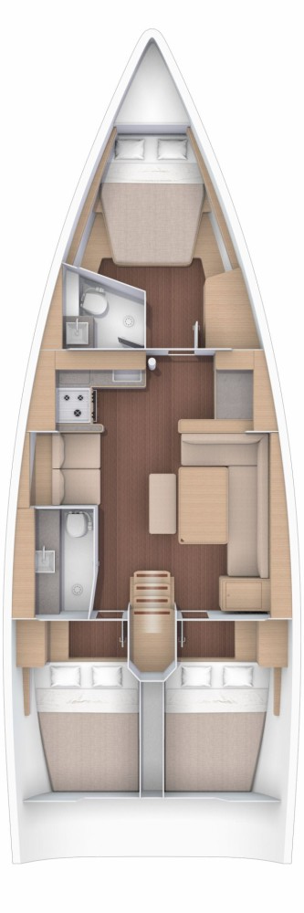 Bareboat Rental Sailboat Dufour with a boat licence